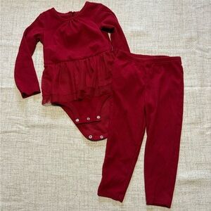 Carter's Deep Red Baby 2 Piece